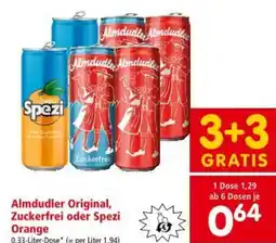 Interspar Almdudler Original, Zuckerfrei oder Spezi Orange Angebot