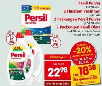 Persil Pulver 2 Flaschen Persil Gel