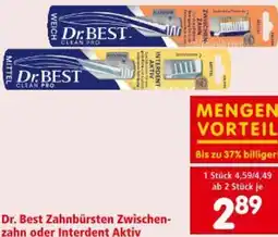 Interspar Dr. Best Zahnbürsten Zwischen- zahn oder Interdent Aktiv Angebot