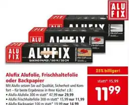 Interspar Alufix Alufolie Frischhaltefolie oder Backpapier Angebot