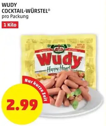 PENNY Wudy Cocktail Würstel 1 Kilo Angebot