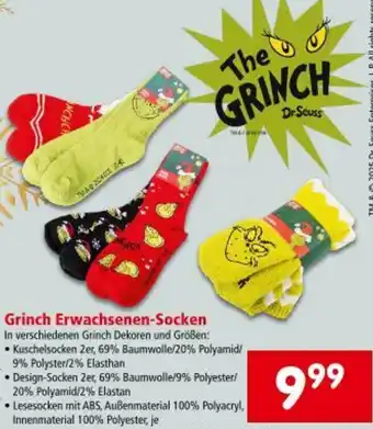 Interspar Grinch Erwachsenen-Socken Angebot