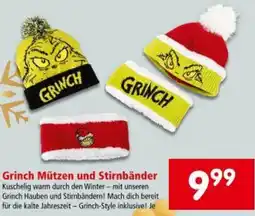Interspar Grinch Mützen und Stirnbänder Angebot