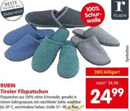 Interspar Rubin Tiroler Filzpatschen Angebot