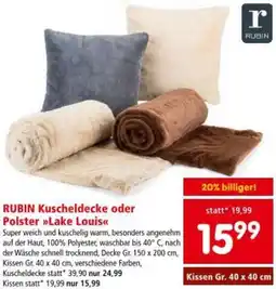 Interspar RUBIN Kuscheldecke oder Polster Lake Louis Angebot
