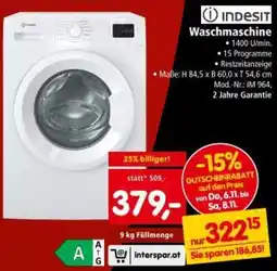 Interspar INDESIT Waschmaschine Angebot