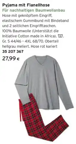 Tchibo Eduscho Pyjama mit Flanellhose Angebot