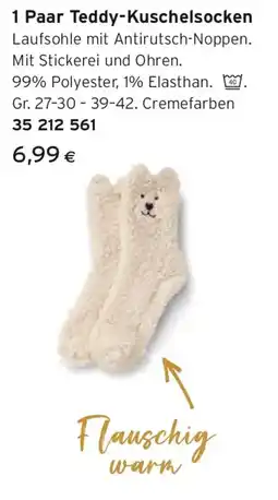 Tchibo Eduscho 1 Paar Teddy-Kuschelsocken Angebot