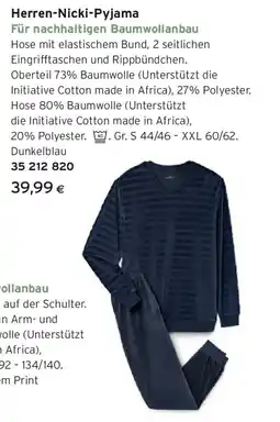 Tchibo Eduscho Herren-Nicki-Pyjama Angebot