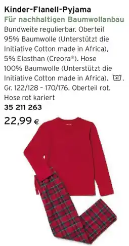 Tchibo Eduscho Kinder-Flanell-Pyjama Angebot