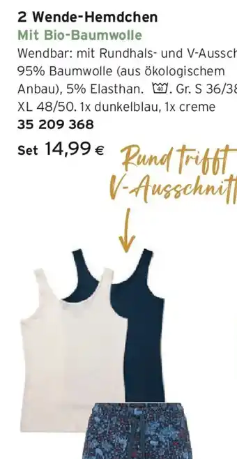 Tchibo Eduscho 2 Wende-Hemdchen Angebot