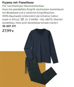 Tchibo Eduscho Pyjama mit Flanellhose Angebot