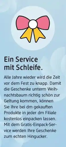 dm Ein Service mit Schleife Angebot