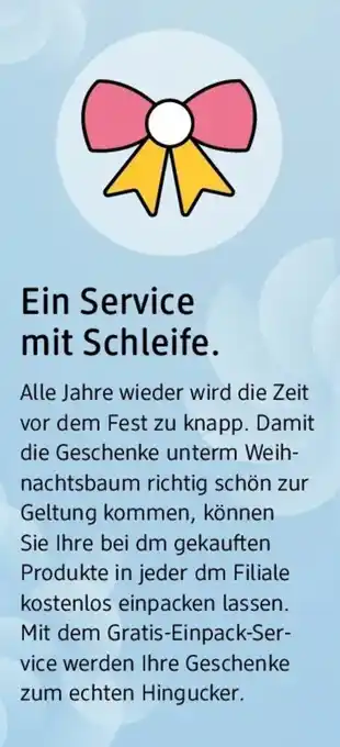 dm Ein Service mit Schleife Angebot