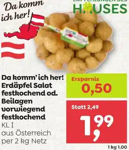 ADEG Da komm'ich her! Erdäpfel Salat festkochend od. Beilagen vorwiegend festkochend Angebot