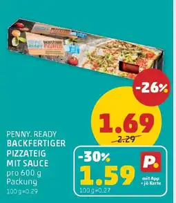 PENNY Penny ready backfertige pizzateig mit sauce Angebot