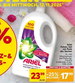 Billa Ariel Pulver, Gel od. Pods Angebot