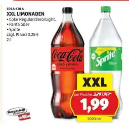 Hofer COCA-COLA XXL LIMONADEN Angebot