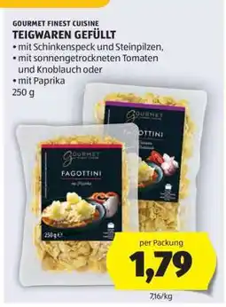 Hofer GOURMET FINEST CUISINE TEIGWAREN GEFÜLLT Angebot