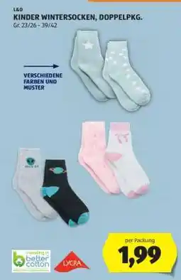 Hofer KINDER WINTERSOCKEN, DOPPELPKG Angebot