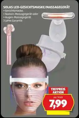 Hofer SOLAS LED-GESICHTSMASKE/MASSAGEGERÄT Angebot