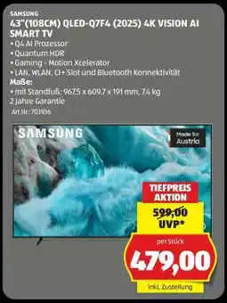 Hofer 43“(108CM) QLED-Q7F4 (2025) 4K VISION AI SMART TV Angebot