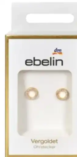 dm Ebelin Ohrstecker vergoldet mit Glitzersteinchen Angebot