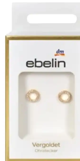 dm Ebelin Ohrstecker vergoldet mit Glitzersteinchen Angebot