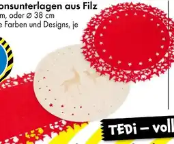 TEDi Weihnachts-Dekorationsunterlagen Angebot