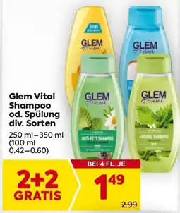 Billa Glem Vital Shampoo od. Spülung Angebot