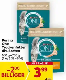 Billa Purina One Trockenfutter Angebot