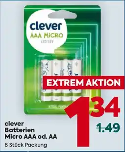 Billa clever Batterien Micro AAA od. AA Angebot