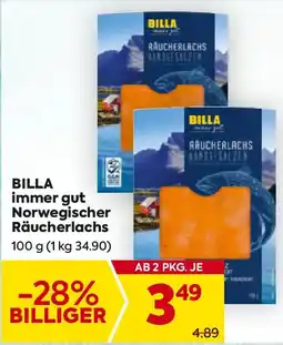 Billa Billa immer gut norwegischer räucherlachs Angebot
