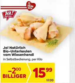 Billa Ja! natürlich bio-unterkeulen vom wiesenhendl Angebot