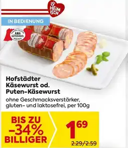 Billa Hofstädter käsewurst od. puten-käsewurst Angebot
