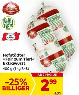 Billa Hofstädter fair zum tier extrawurst Angebot