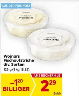 Billa Wojnars Fischaufstriche Angebot