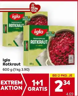 Billa Iglo Rotkraut Angebot