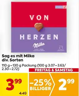 Billa Sag es mit Milka Angebot