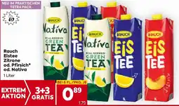 Billa Rauch eistee zitrone od pfirsich od nativa Angebot