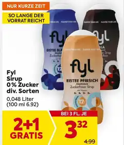 Billa Fyl sirup 0% zucker Angebot