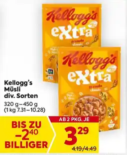 Billa Kellogg's Müsli Angebot