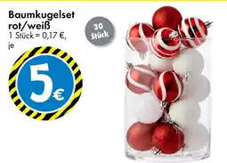 TEDi Baumkugelset rot/weiß Angebot