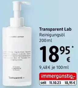 dm Transparent Lab Angebot