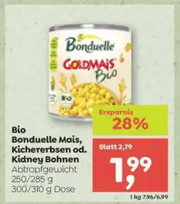 ADEG Bio Bonduelle Mais, Kichererbsen od. Kidney Bohnen Angebot