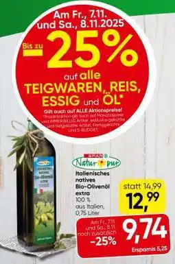 Eurospar Italienisches natives Bio-Olivenöl extra Angebot