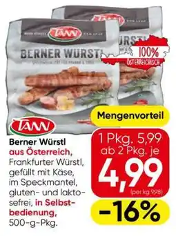 Eurospar Berner Würstl Angebot