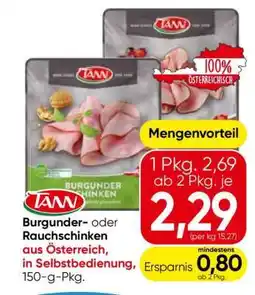 Eurospar Burgunder- oder Rauchschinken Angebot