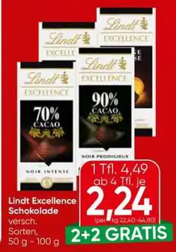 Eurospar Lindt Excellence Schokolade Angebot