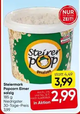 Eurospar Steiermark Popcorn Eimer salzig Angebot